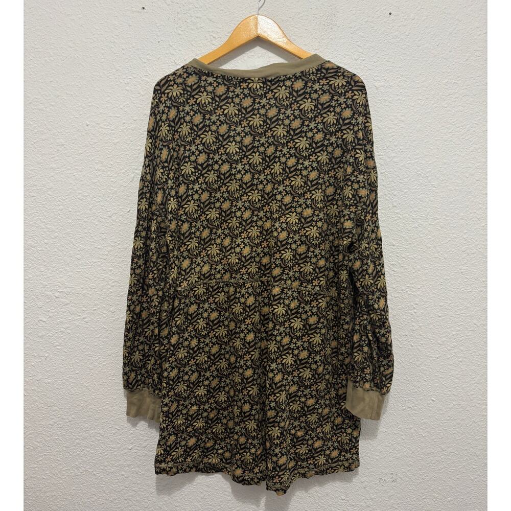 Natural Life Floral Tunic Dress Sweater Cotton Boho Oversized Lightweight - Picture 3 of 5
